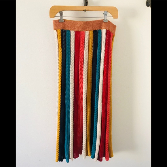 Anthro Farm Rio Jimena Knit Maxi Skirt M - Picture 7 of 10